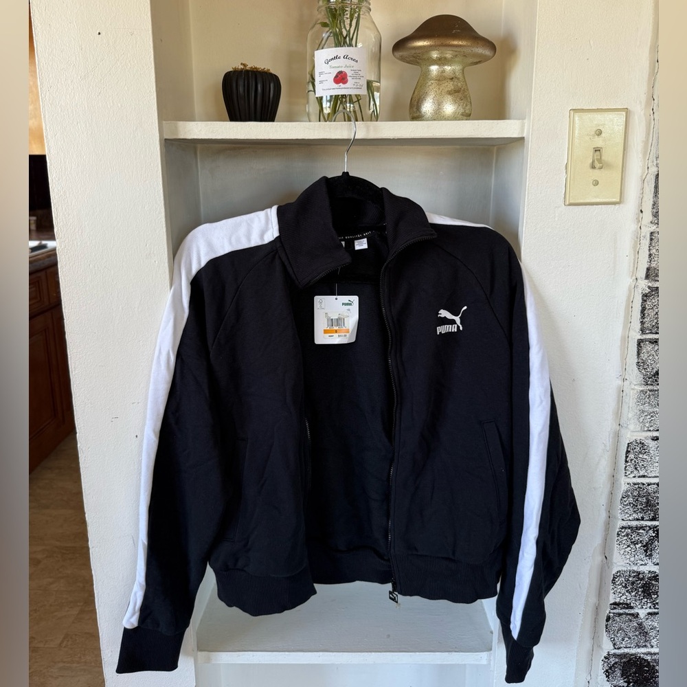 PUMA Black and White Bomber Jacket